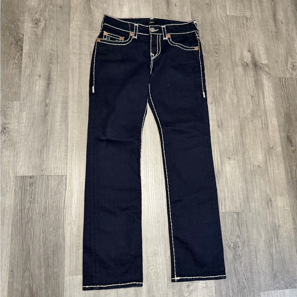 True Religion Ricky Relaxed Straight Dark Wash
